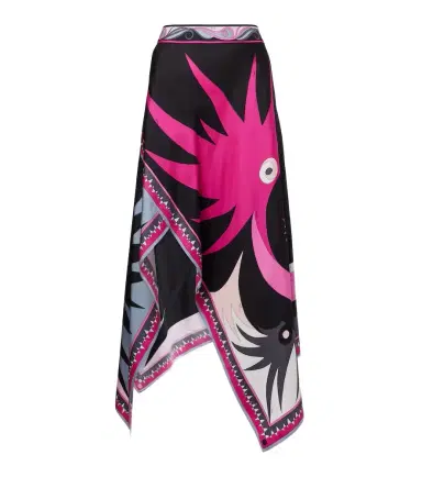 Pucci Stella asymmetric silk midi skirt | Thumbnail 1