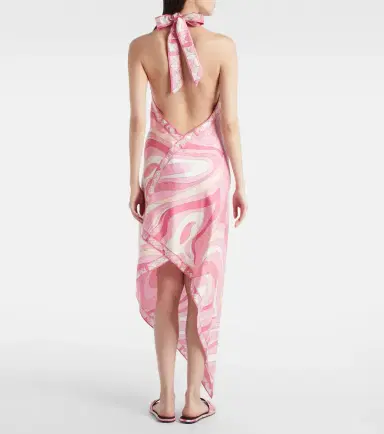 Pucci Marmo asymmetric silk maxi dress | Thumbnail 2 Pucci Marmo asymmetric silk maxi dress | Thumbnail 2