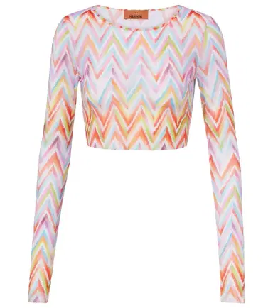 Missoni Chevron cropped top | Thumbnail 1 Missoni Chevron cropped top | Thumbnail 1