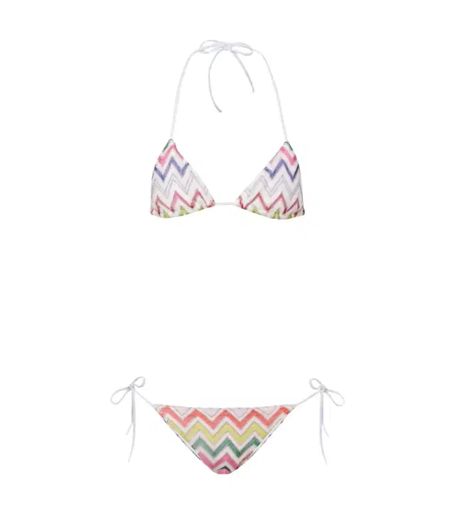 Zigzag lamé bikini