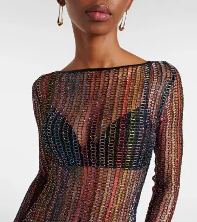 Missoni Sheer open-back maxi dress | Thumbnail 3