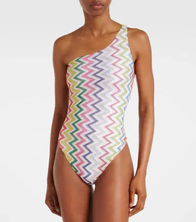 Missoni Zigzag one-shoulder lamé swimsuit | Thumbnail 4 Missoni Zigzag one-shoulder lamé swimsuit | Thumbnail 4