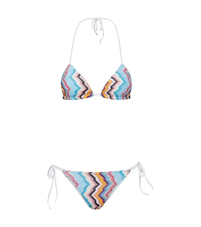 Zigzag lamé bikini