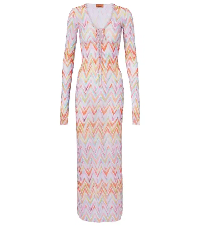 Chevron tulle beach dress