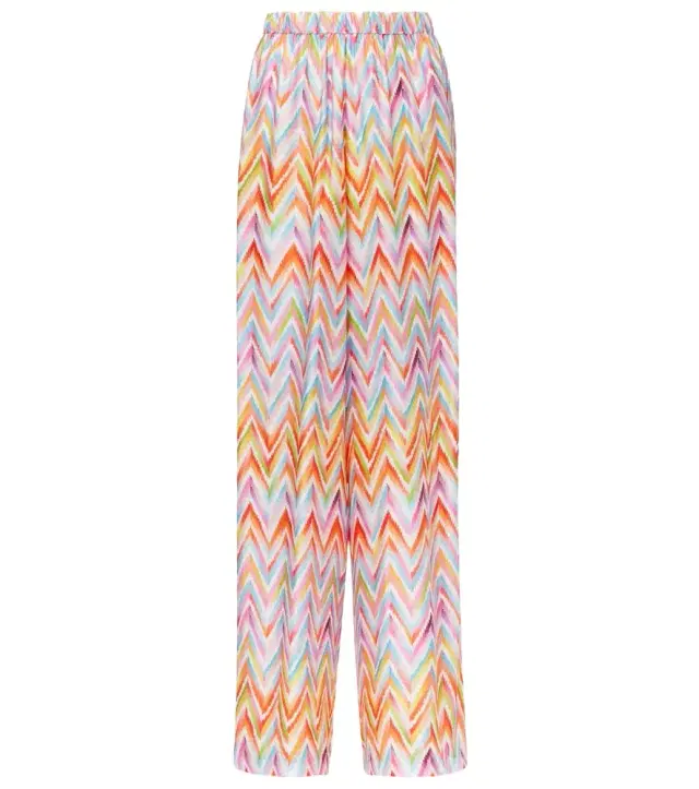 Zigzag wide-leg pants