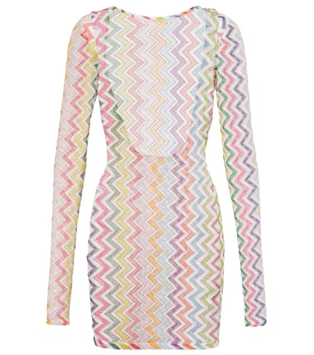 Zigzag lamé beach dress