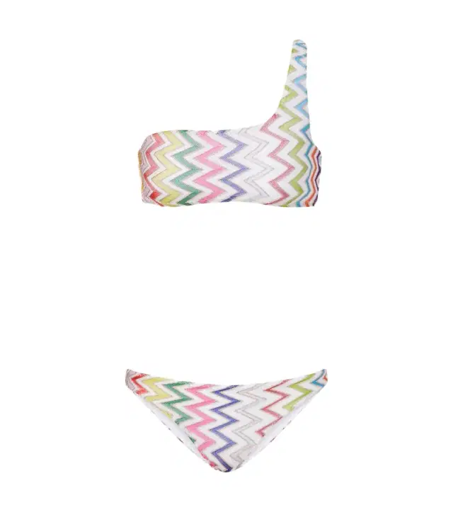 Zigzag lamé bikini