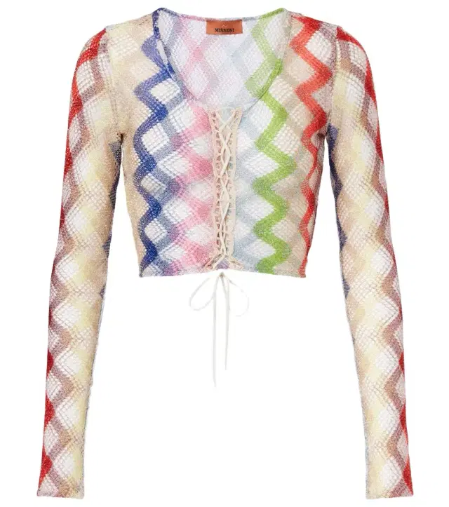 Missoni Zigzag crochet crop top