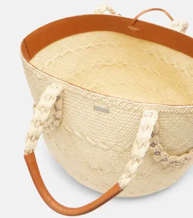 Aquazzura Isla raffia tote bag | Thumbnail 3