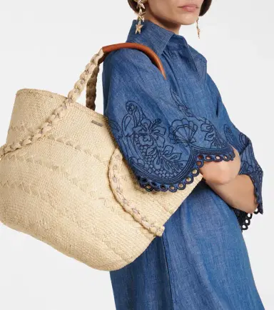 Aquazzura Isla raffia tote bag | Thumbnail 5