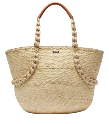 Aquazzura Isla raffia tote bag | Thumbnail 1