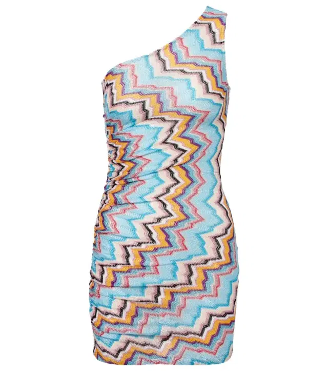 Zigzag lamé beach cover-up