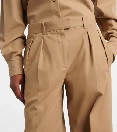 The Row Alfidis cotton and cashmere wide-leg pants | Thumbnail 4