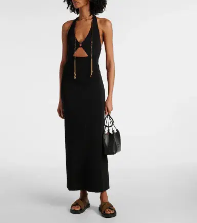 Max Mara Ghiotto cutout halterneck maxi dress | Thumbnail 3