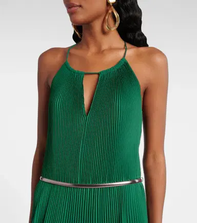 Max Mara Gersa plissé sablé georgette gown | Thumbnail 2