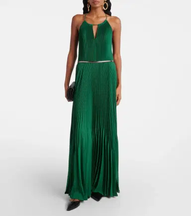 Max Mara Gersa plissé sablé georgette gown | Thumbnail 3