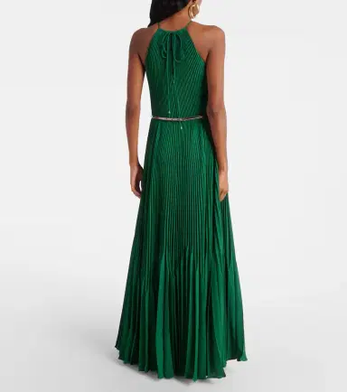 Max Mara Gersa plissé sablé georgette gown | Thumbnail 6