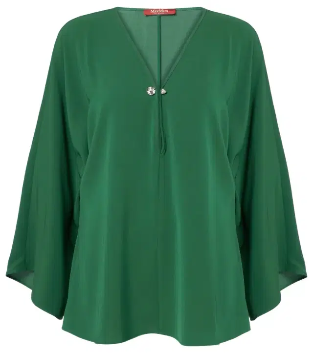 Max Mara Umile crystal-embellished cady blouse