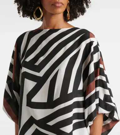Max Mara Camino striped silk top | Thumbnail 2