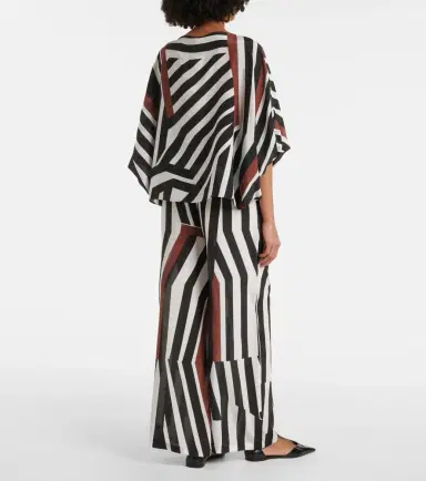 Max Mara Camino striped silk top | Thumbnail 4