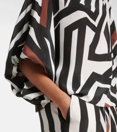 Max Mara Camino striped silk top | Thumbnail 5