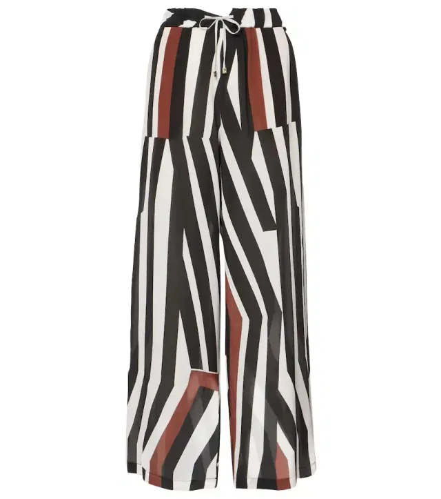 Max Mara Tropea striped silk wide-leg pants