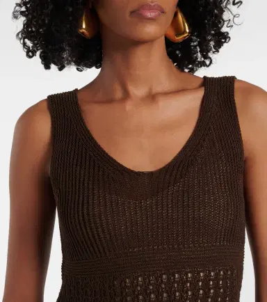 Max Mara Valois knitted cotton-blend maxi dress | Thumbnail 4