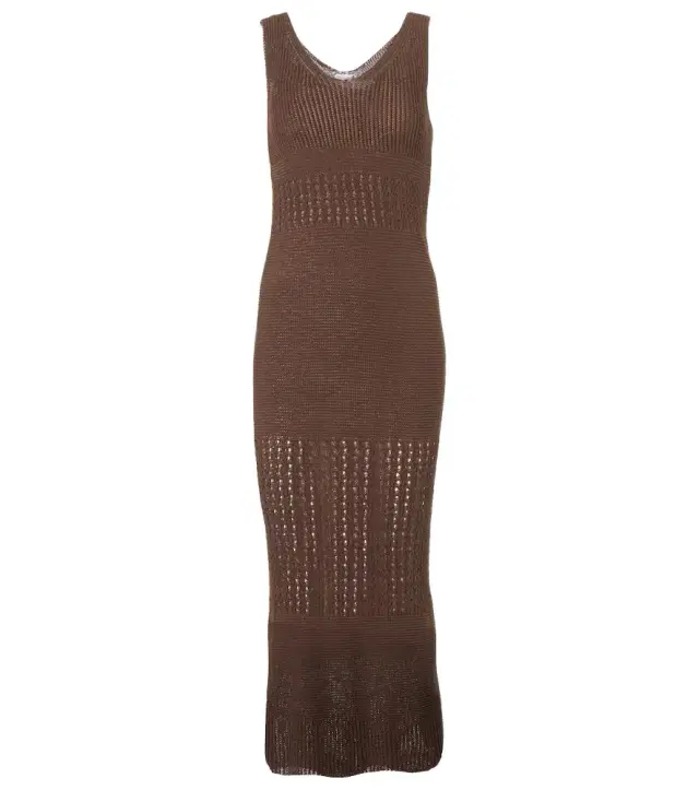 Max Mara Valois knitted cotton-blend maxi dress