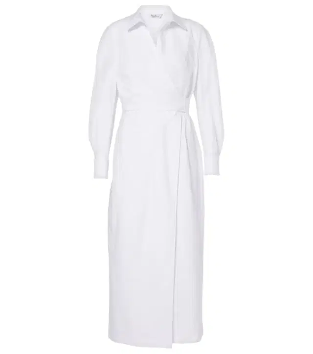 Max Mara Cotton-blend twill wrap dress