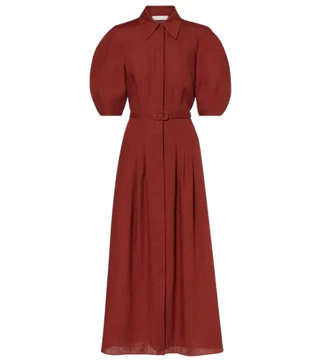 Gabriela Hearst Maude belted linen shirt dress