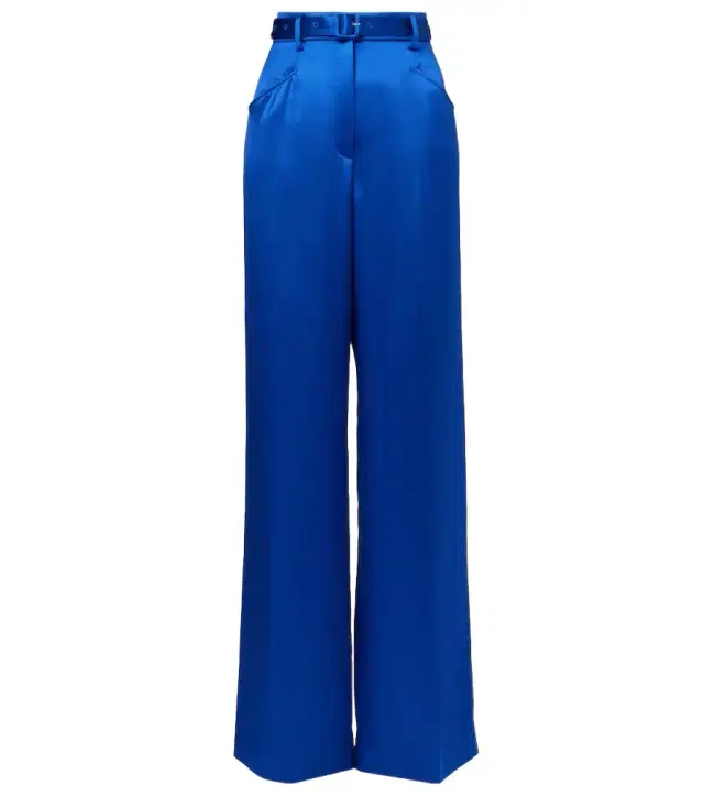 Gabriela Hearst Norman silk tweed wide-leg pants