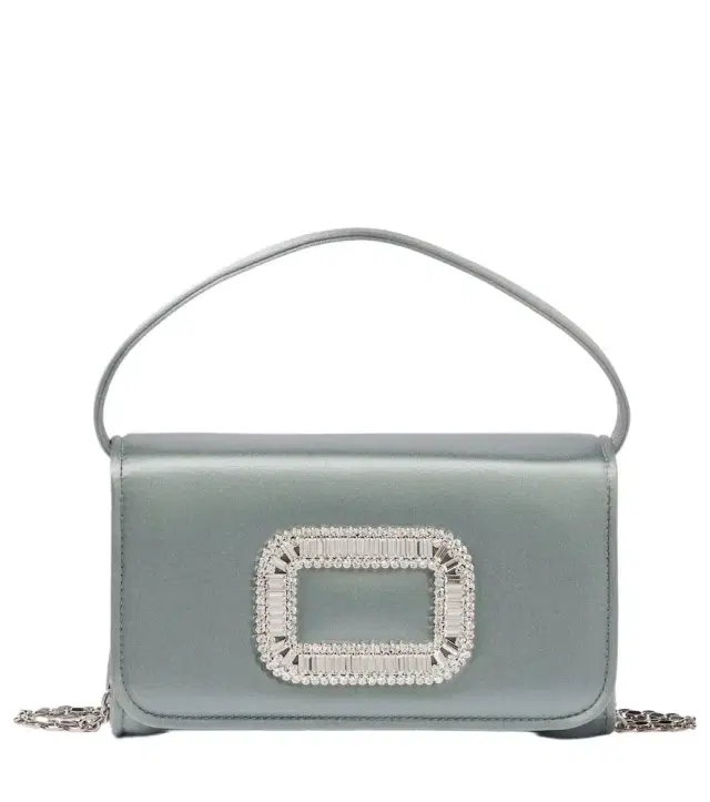 Roger Vivier Pilgrim Micro satin clutch