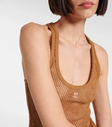 Courrèges Courrèges Scuba cotton mesh tank top | Thumbnail 4