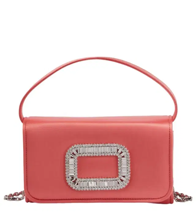 Roger Vivier Pilgrim Micro satin clutch