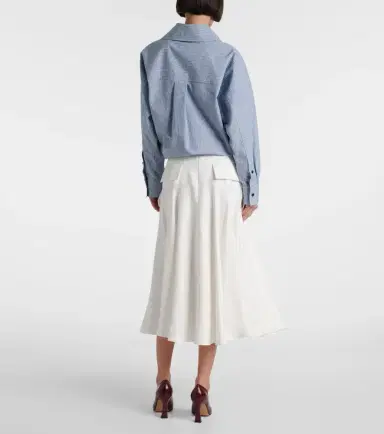Bottega Veneta Pleated midi skirt | Thumbnail 3