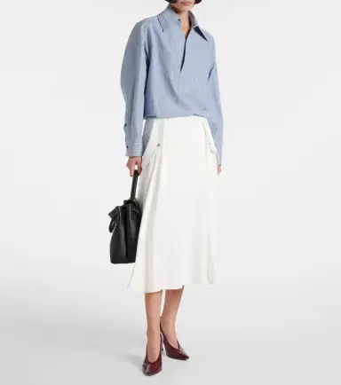 Bottega Veneta Pleated midi skirt | Thumbnail 5