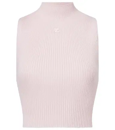 Courreges Courrèges Ribbed cotton and wool tank top | Thumbnail 1