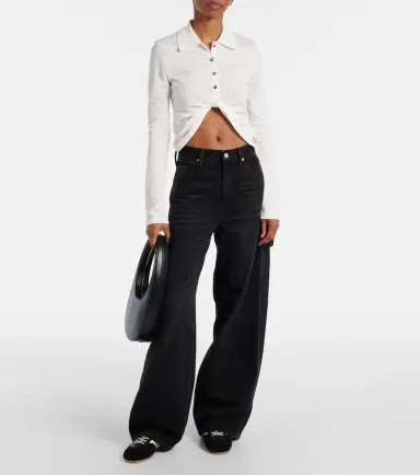 Courreges Courrèges Cropped cotton shirt | Thumbnail 2