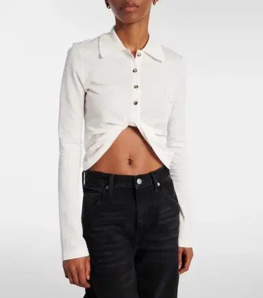 Courreges Courrèges Cropped cotton shirt | Thumbnail 5