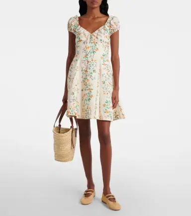 Agua by Agua Bendita Mati floral cotton poplin minidress | Thumbnail 4