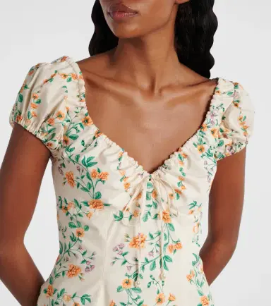 Agua by Agua Bendita Mati floral cotton poplin minidress | Thumbnail 5