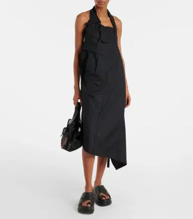 Junya Watanabe Halterneck wool midi dress | Thumbnail 4 Junya Watanabe Halterneck wool midi dress | Thumbnail 4
