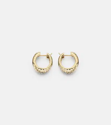 David Yurman DY Crossover 18kt gold hoop earrings with diamonds | Thumbnail 2