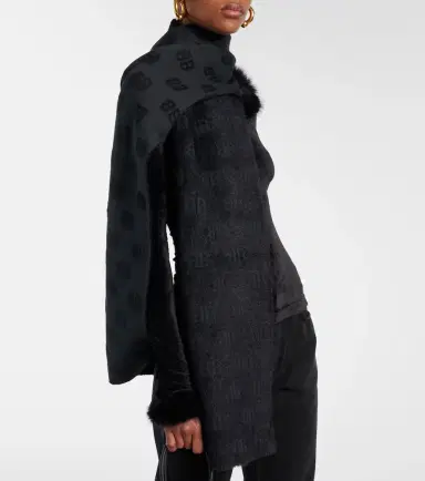 Balenciaga BB wool-blend scarf | Thumbnail 2