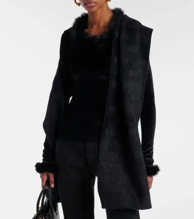 Balenciaga BB wool-blend scarf | Thumbnail 3