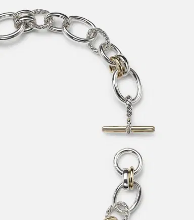 David Yurman DY Mercer sterling silver and 18kt gold chain necklace with diamonds | Thumbnail 2 David Yurman DY Mercer sterling silver and 18kt gold chain necklace with diamonds | Thumbnail 2