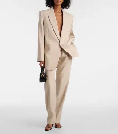 Saint Laurent Pleated wool wide-leg pants | Thumbnail 2