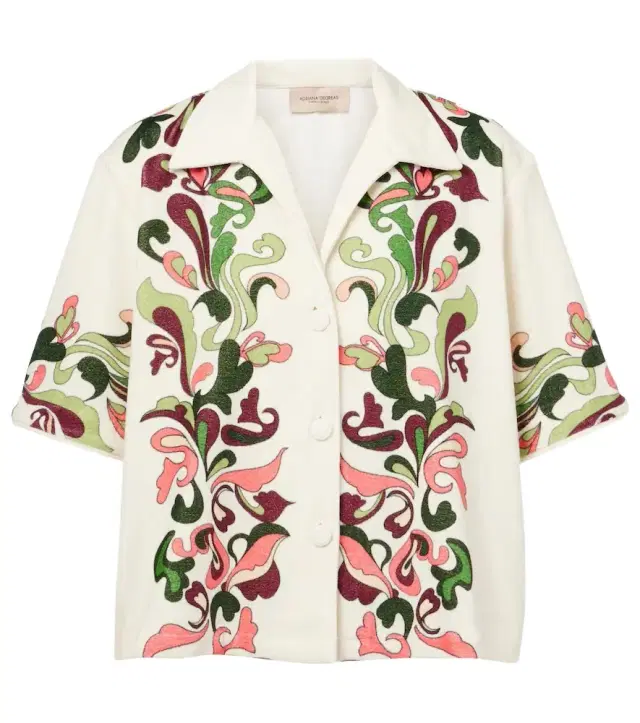 Inamorata cotton-blend bowling shirt
