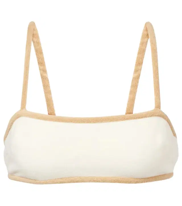 Adriana Degreas Cotton-blend terry crop top