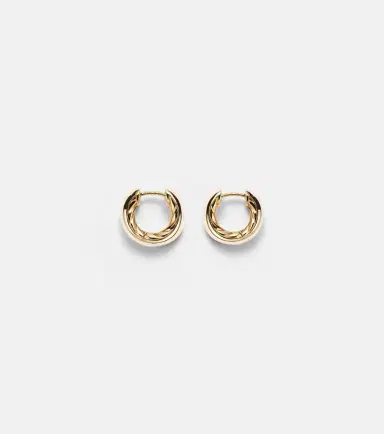 David Yurman DY Mercer Micro 18kt gold hoop earrings | Thumbnail 4